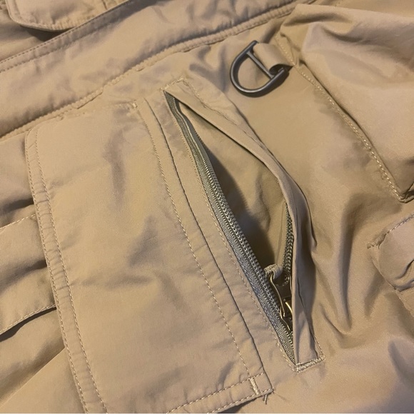 CLASSIC Jacket Men XL Brown Outdoor Casual Military Full Zip Pockets Solid Logo - Picture 7 of 12